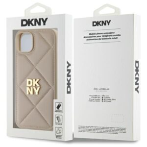DKNY DKHCP15MPQDSLE Apple iPhone 15 Plus 6.7" beige Quilted Stack Logo - Image 8