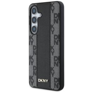 Dėklas DKNY Leather Checkered Pattern MagSafe Samsung Galaxy S25 juodos spalvos - Image 2