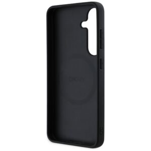 Dėklas DKNY Leather Checkered Pattern MagSafe Samsung Galaxy S25 juodos spalvos - Image 7