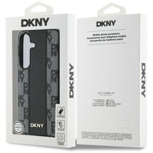 Dėklas DKNY Leather Checkered Pattern MagSafe Samsung Galaxy S25 juodos spalvos - Image 8