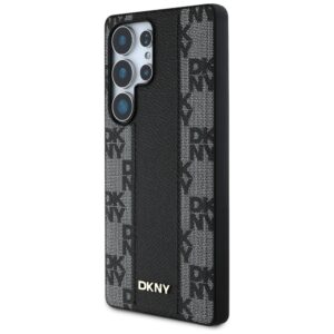 Dėklas DKNY Leather Checkered Pattern MagSafe Samsung Galaxy S25 Ultra juodos spalvos - Image 2