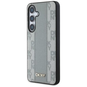 Dėklas DKNY Leather Checkered Pattern MagSafe Samsung Galaxy S25 taupe - Image 2