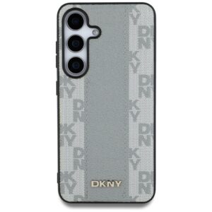 Dėklas DKNY Leather Checkered Pattern MagSafe Samsung Galaxy S25 taupe - Image 3