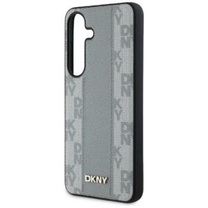 Dėklas DKNY Leather Checkered Pattern MagSafe Samsung Galaxy S25 taupe - Image 6