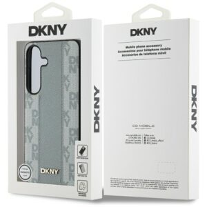 Dėklas DKNY Leather Checkered Pattern MagSafe Samsung Galaxy S25 taupe - Image 8