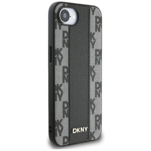 Dėklas DKNY Leather Checkered Mono Pattern MagSafe Apple iPhone 16e / 17e juodos spalvos - Image 4