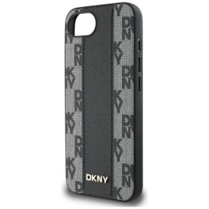 Dėklas DKNY Leather Checkered Mono Pattern MagSafe Apple iPhone 16e / 17e juodos spalvos - Image 6
