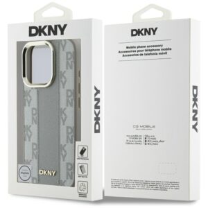 Dėklas DKNY Checkered Pattern Magsafe Apple iPhone 16 Pro Max beige - Image 8