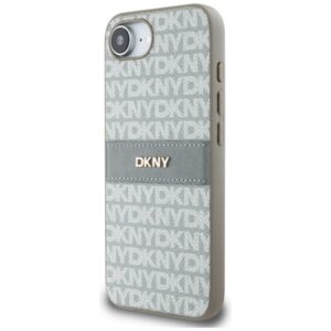 Dėklas DKNY Repeat Texture Pattern with Tonal Stripe Apple iPhone 16e / 17e beige - Image 2