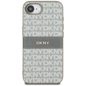 Dėklas DKNY Repeat Texture Pattern with Tonal Stripe Apple iPhone 16e / 17e beige - Image 3