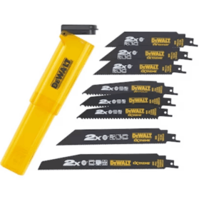 DEWALT PJŪKLELIAI SLUOKSNINIAM PJŪKLUI MIX 8vnt. EXTREME + DĖŽUTĖ