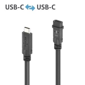 PureLink PI6630-030 USB kabelis USB4 Gen 2x2 3 m USB C 20 Gbit/s 100 W Juoda - Image 1