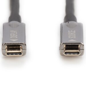 Digitus AK-330160-200-S USB kabelis USB 3.2 Gen 1 (3.1 Gen 1) 20 m USB C Juoda - Image 2