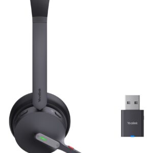 Yealink WH64 Hybrid Dual UC Laisvų rankų įranga Bevielis Su lankeliu Biuras / skambučių centras Mikro USB Bluetooth Juoda - Image 2