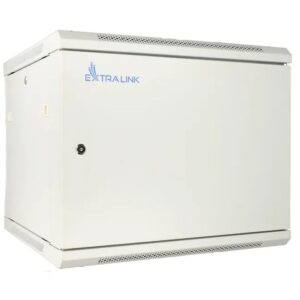 Extralink 19" 9U 600x600 ASP pilkos spalvos sieninė spinta - Image 2