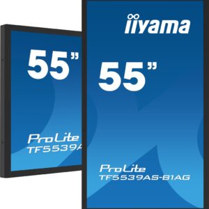 iiyama TF5539AS-B1AG ženklų ekranas Terminalo dizainas 138,7 cm (54.6") LED 435 cd/m² 4K Ultra HD Juoda Lietimui jautrus ekranas Integruotas procesorius Android 11 24/7 - Image 1