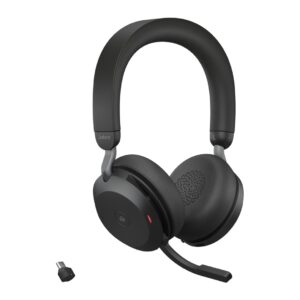 Jabra Evolve2 75 Laisvų rankų įranga Vielinis ir Bevielis Su lankeliu Skambučiai / muzika C tipo USB Bluetooth Įkrovimo stovas Juoda - Image 3