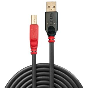Lindy 42762 USB kabelis USB 2.0 15 m USB A USB B Juoda, Raudona - Image 3