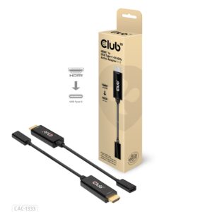 CLUB3D CAC-1333 vaizdo kabelio adapteris 0,22 m HDMI A tipo (standartinis) C tipo USB Juoda - Image 2