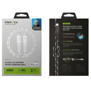 ENERGEA Nyloflex USB-C - Lightning Kabelis C94 MFI 1.5m white - Image 8