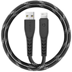 ENERGEA Nyloflex USB - Lightning Kabelis Charge and Sync C89 MFI 1.5m juodos spalvos - Image 1