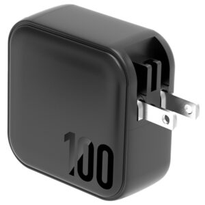 ENERGEA Laidinis įkroviklis 1xUSB+3xUSB-CPD-PPS-QC 3.0 100W 3C1A juodos spalvos US+EU Travelite GAN100 - Image 3