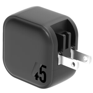 ENERGEA Laidinis įkroviklis 2xUSB-C PD-PPS 45W 2C juodos spalvos US+EU Travelite GAN45 - Image 2