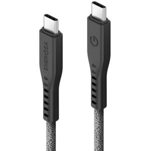 ENERGEA Flow USB-C į USB-C Kabelis 1.5m juodos spalvos 240W 5A PD Fast Charge - Image 2