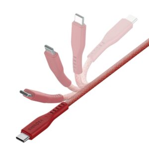 ENERGEA Flow USB-C į USB-C Kabelis 1.5m Red 240W 5A PD Fast Charge - Image 3