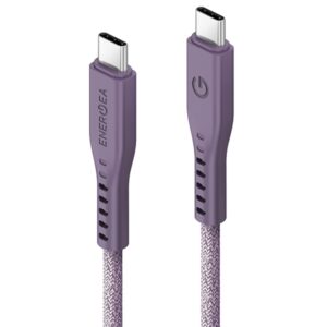 ENERGEA Flow USB-C į USB-C Kabelis 1.5m violetinės spalvos 240W 5A PD Fast Charge - Image 2