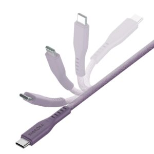 ENERGEA Flow USB-C į USB-C Kabelis 1.5m violetinės spalvos 240W 5A PD Fast Charge - Image 3