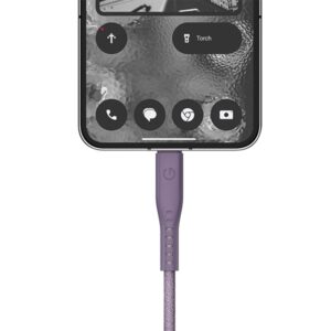 ENERGEA Flow USB-C į USB-C Kabelis 1.5m violetinės spalvos 240W 5A PD Fast Charge - Image 4