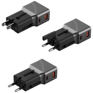 Adapteris Energea TravelWorld 1A1C 25W black gunmetal - Image 3
