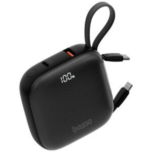 PowerBank 4w1 Bazic Fusion 10000mAh PD20W USB-C/Lightning juodos spalvos - Image 1
