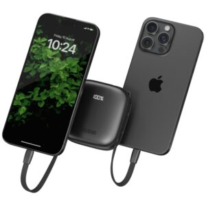 PowerBank 4w1 Bazic Fusion 10000mAh PD20W USB-C/Lightning juodos spalvos - Image 2