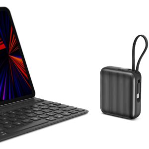 PowerBank Energea Integra Mini 35 10000mAh cableUSB-C PD35W pilkos spalvos - Image 4