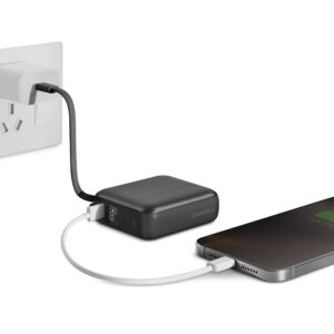PowerBank Energea Integra Mini 35 10000mAh cableUSB-C PD35W pilkos spalvos - Image 5