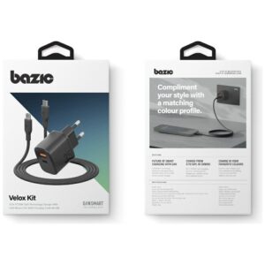 Laidinis įkroviklis Bazic Goport Velox Kit 1xUSB-C 1xUSB-A GaN 35W with cable juodos spalvos - Image 7