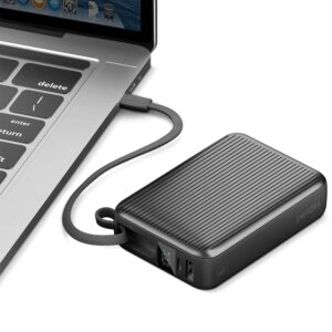 PowerBank Energea Integra Ultra 45 20000mAh cable USB-C PD45W pilkos spalvos - Image 3