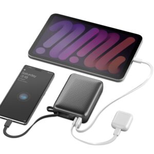 PowerBank Energea Integra Ultra 45 20000mAh cable USB-C PD45W pilkos spalvos - Image 4