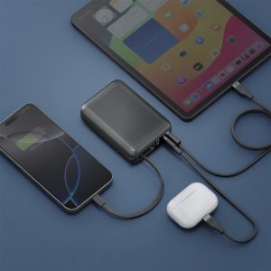 PowerBank Energea Integra Ultra 45 20000mAh cable USB-C PD45W pilkos spalvos - Image 7