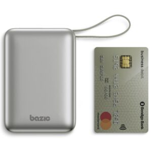 PowerBank 4in1 Bazic Fusion Mini 20000mAh cable USB-C/Lightning pilkos spalvos - Image 2
