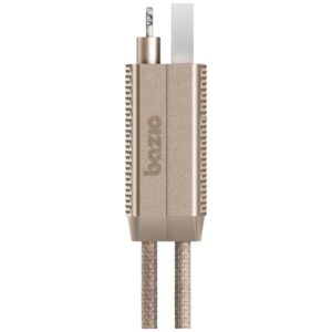 Kabelis Bazic GoCharge Alukabelis 4in1 (USB-A/USB-C - USB-C/Lightning) 15cm 60W 3A PD Fast Charge gold - Image 4
