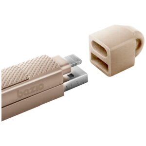 Kabelis Bazic GoCharge Alukabelis 4in1 (USB-A/USB-C - USB-C/Lightning) 15cm 60W 3A PD Fast Charge gold - Image 5