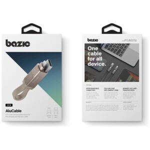 Kabelis Bazic GoCharge Alukabelis 4in1 (USB-A/USB-C - USB-C/Lightning) 15cm 60W 3A PD Fast Charge gold - Image 7