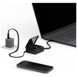 Kabelis Bazic GoCharge Loop 5in1 Lightning, USB-A, Micro USB 1m juodos spalvos - Image 5