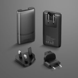 Laidinis įkroviklis Energea TravelWorld Edge 65W 2xUSB-C PD/PPS/QC3.0 (US/UK/EU) gold - Image 8