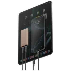 Laidinis įkroviklis Energea TravelWorld Edge 65W 2xUSB-C PD/PPS/QC3.0 (US/UK/EU) gold - Image 3