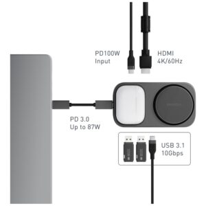 Docking station Energea Widock Plus 7in1 USB-C 3.1 with Qi2 graphite - Image 4