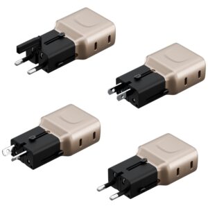 Laidinis įkroviklis Energea TravelGo Adapter 45 2xUSB-C 45W gold-juodos spalvos - Image 2